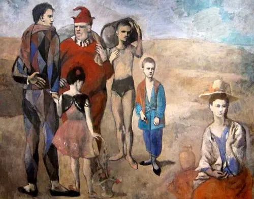 Harlequin Family, Picasso, 1905 via Pop Culture History