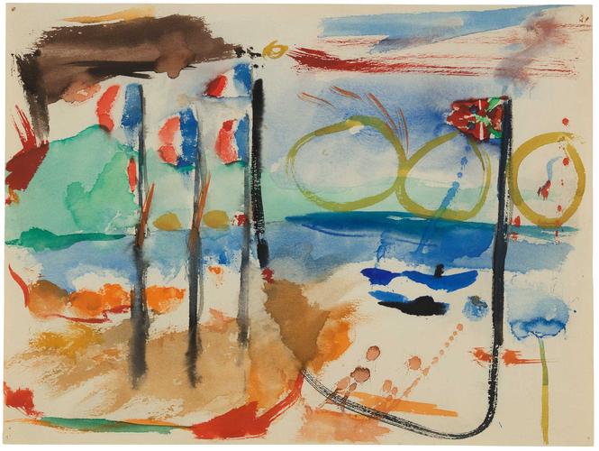 Helen Frankenthaler, Landscape (Nice, France), 1956 via The Helen Frankenthaler Foundation
