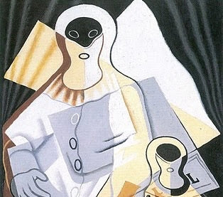 Juan Gris, Pierrot, 1921 via Wikimedia