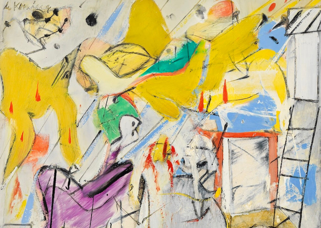 Willem de Kooning, Abstraction, 1949-50; via Museo Thyssen-Bornemisza. Credit: Museo Thyssen-Bornemisza, Madrid. Copyright: © The Willem de Kooning Foundation / Artists Rights Society (ARS), New York.