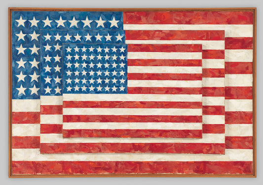 Jasper Johns, Three Flags via the Whitney Museum of American Art