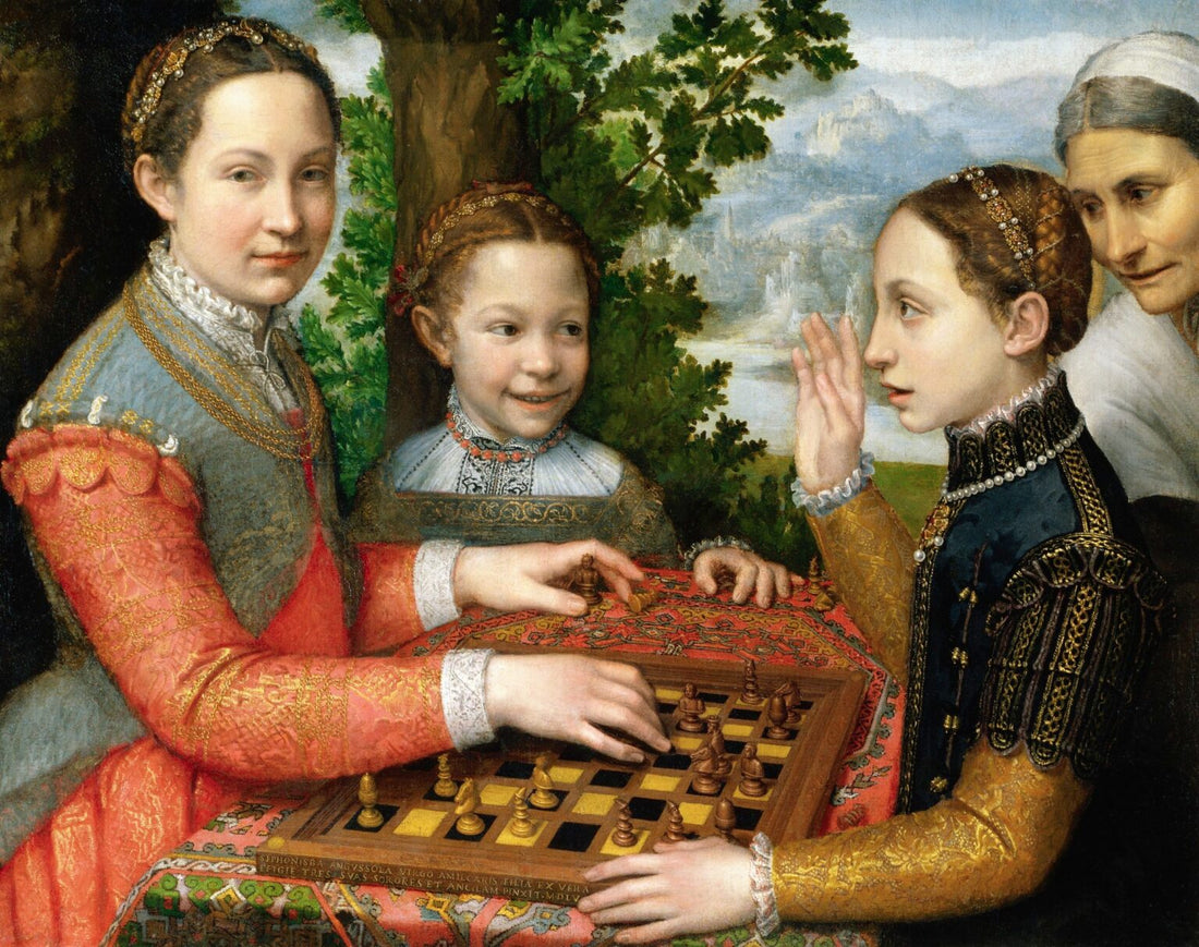 Sofonisba Anguissola, The Chess Game (Portrait of the artist’s sisters playing chess), 1555, via Smarthistory