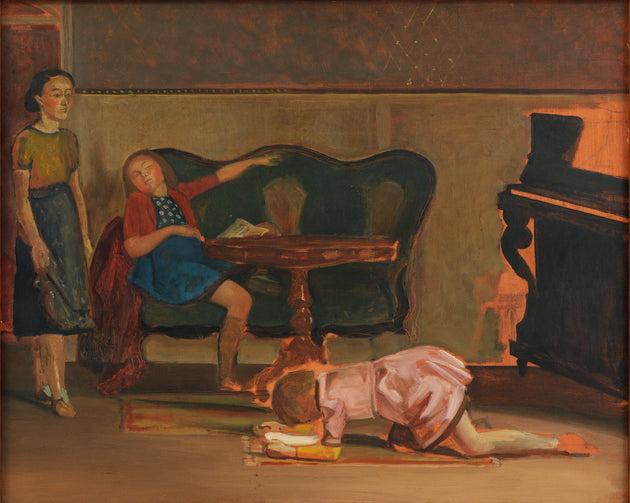 Balthus (Balthusz Klossowski de Rola), Study for “The Salon”, 1941 © Balthus via Gagosian.