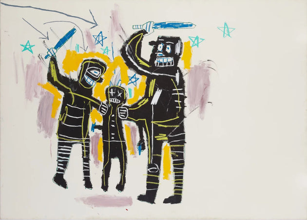 Basquiat, Jailbirds, 1983. Courtesy of the estate of Jean-Michel Basquiat via NPR
