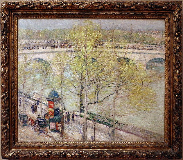 Childe Hassam, Pont Royal, parigi, 1897, image via Wikimedia_Sailko