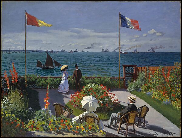 Claude Monet, Garden at Sainte-Adresse, 1867 via The Met