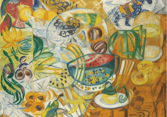 Natalia Goncharova, Nature morte aux fruits, c. 1913–14, via Sotheby’s