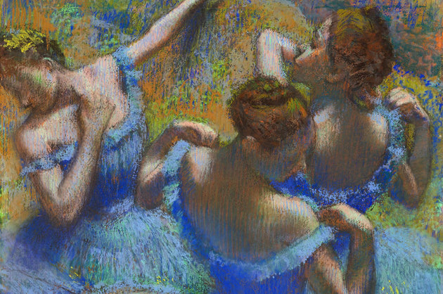 Edgar Degas, Blue Dancers, 1899, Pushkin Museum, Moscow, Russia. Detail