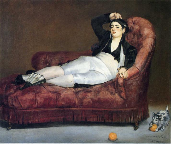 Edouard Manet, Young Woman Reclining in Spanish Costume, 1863 via WikiArt/Public Domain