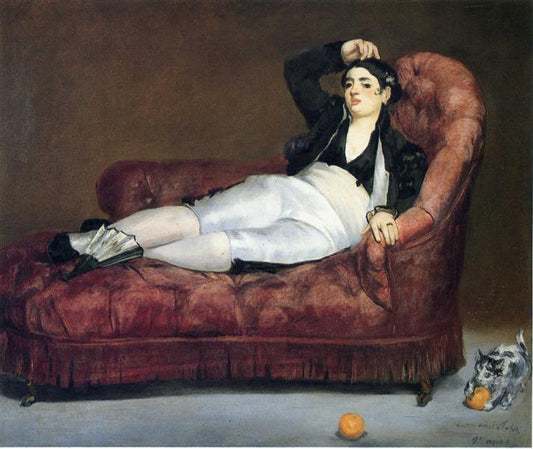 Edouard Manet, Young Woman Reclining in Spanish Costume, 1863 via WikiArt/Public Domain