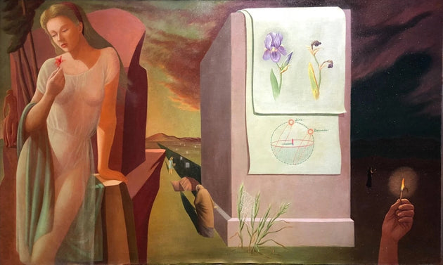 Helen Lundeberg, The Evanescent, 1941–44. ©The Feitelson / Lundeberg Art Foundation via Helen Lundeberg Estate