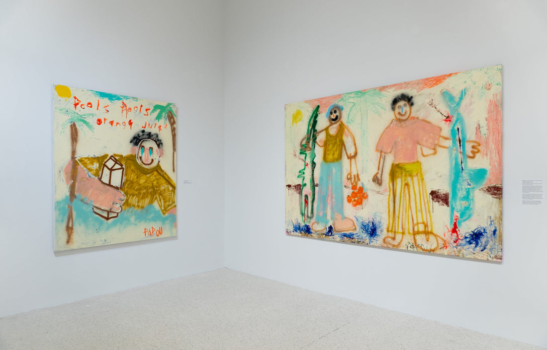 Installation shot of Papou's work on exhibit at NSU Museum, Close to Home. Courtesy of NSU Museum.