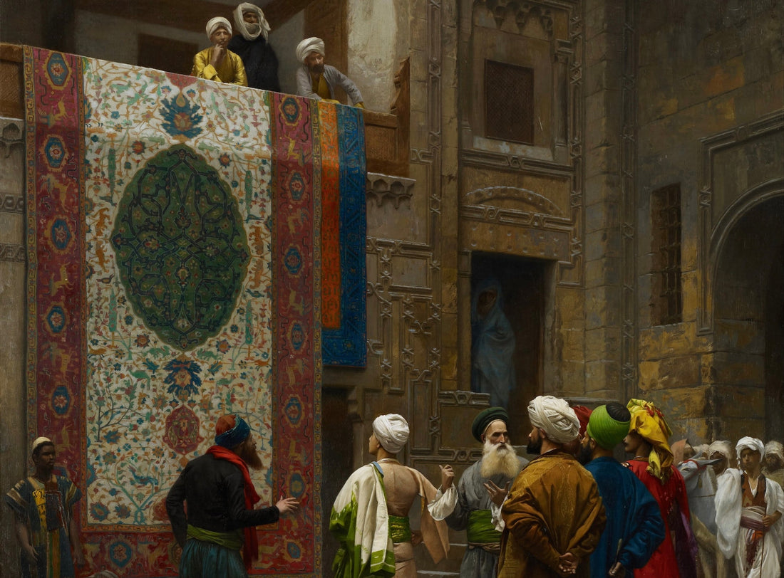 Jean-Léon Gérôme, The Carpet Merchant (detail), c. 1887 via Wikimedia Commons