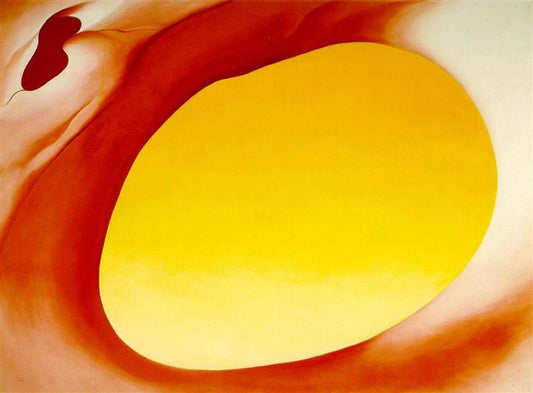 Georgia O'Keeffe, Pelvis Series-- Red with Yellow, 1945 via WikiArt