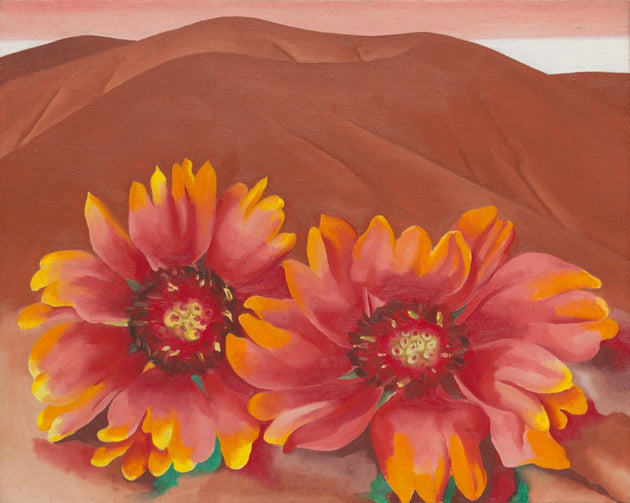 Georgia O'Keeffe, Red Hills with Flowers, 1937