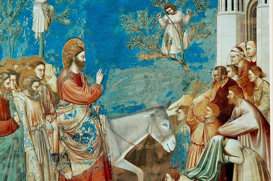 Giotto di Bondone, Entry into Jerusalem, c. 1305. Public Domain, via Scrovegni Chapel, Padua. Source here.