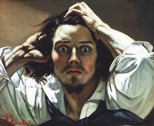 Gustave Courbet, The Desperate Man, 1843–45 via Wikimedia Commons