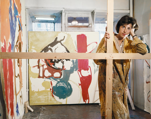 Helen Frankenthaler, March 1960 photographed by Tony Vaccaro via Gagosian
