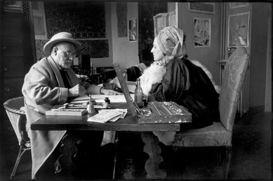 Henri Cartier-Bresson, French painter Henri Matisse and his model, Lydia Delectorskaya. Cimiez district. Nice. France. February 1944. © Henri Cartier-Bresson | Magnum Photos