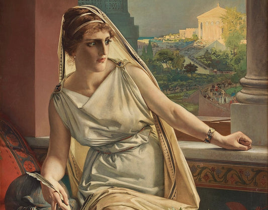 Julius Kronberg, Hypatia, 1889 via Wikimedia Commons