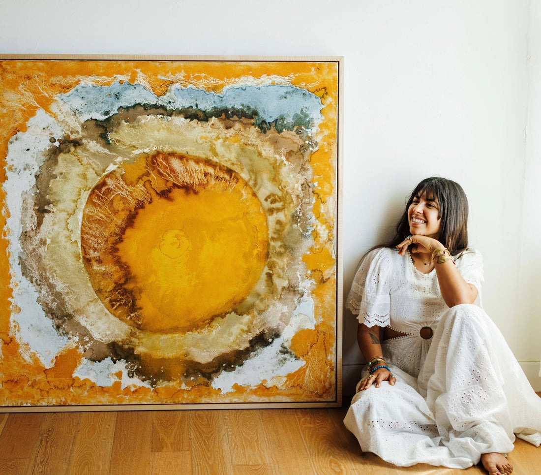 Gaia Sun with her work