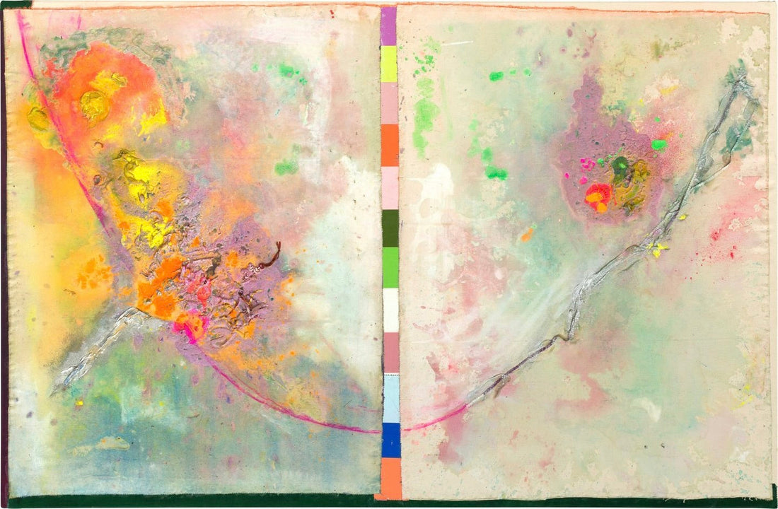 Frank Bowling, Iona Miriams Christmas Visit To & From Brighton, 2017 (rotated). © Frank Bowling. All Rights Reserved, via Whistle