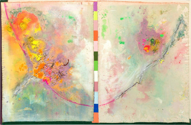 Frank Bowling, Iona Miriams Christmas Visit To & From Brighton, 2017 (rotated). © Frank Bowling. All Rights Reserved, via Whistle