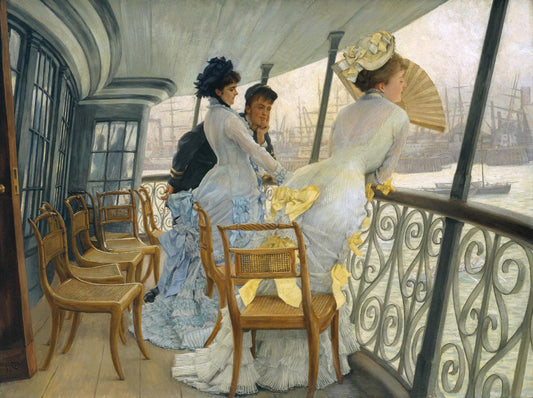 James Tissot, The Gallery of HMS Calcutta (Portsmouth), 1877 via Wikipedia