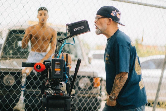 Kacho López Mari filming Bad Bunny’s “El Apagón - Aquí Vive Gente.” Courtesy of Kacho López Mari.