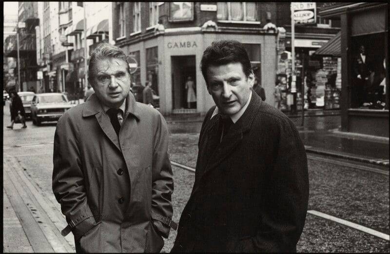  Lucian Freud and Francis Bacon photographed by Harry Diamond via National Portrait Gallery