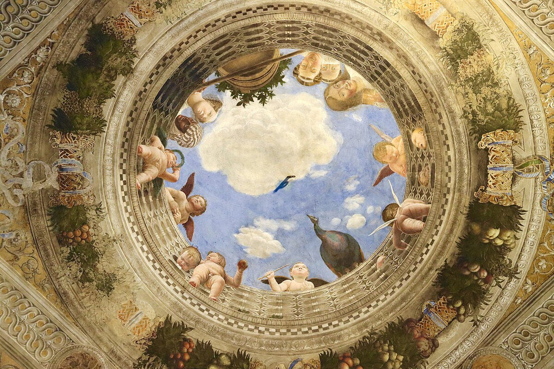 Andrea Mantegna, Camera degli Sposi (ceiling fresco), 1465–1474 via Wikipedia