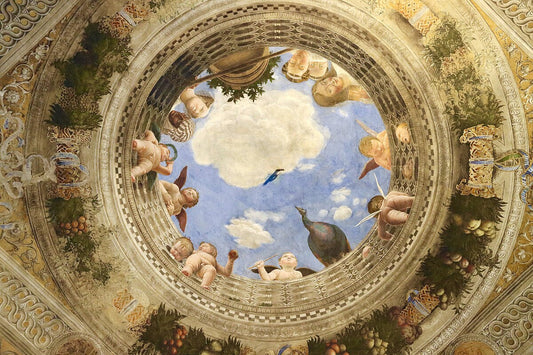 Andrea Mantegna, Camera degli Sposi (ceiling fresco), 1465–1474 via Wikipedia