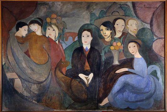 Marie Laurencin, Le Poète Guillaume Apollinaire et ses amis, 1909, oil on canvas, © Photo by Josse/Leemage, © ADAGP, Paris via AWARE