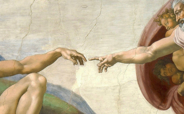 Michelangelo, The Creation of Adam (detail), c. 1512 via Wikipedia/Public Domain