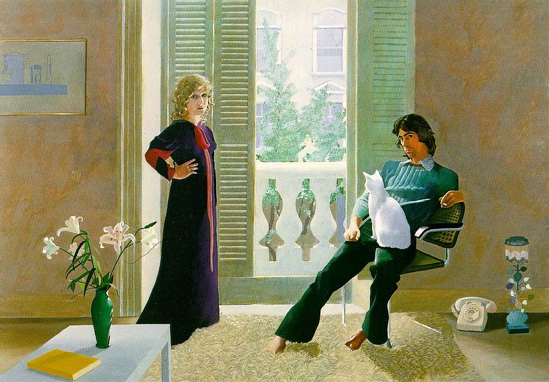 David Hockney, Mr and Mrs Clark and Percy, 1970–71 via Wikipedia/Public Domain