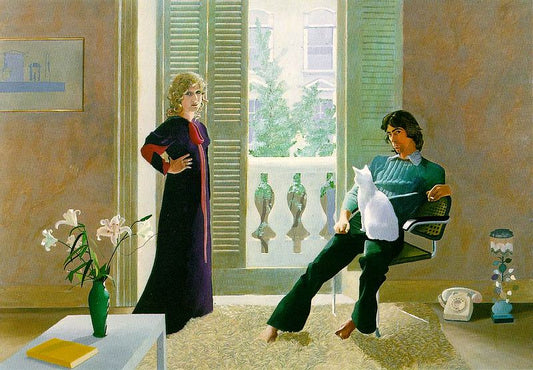 David Hockney, Mr and Mrs Clark and Percy, 1970–71 via Wikipedia/Public Domain