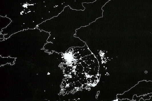 North Korea Satellite View via WIkimedia