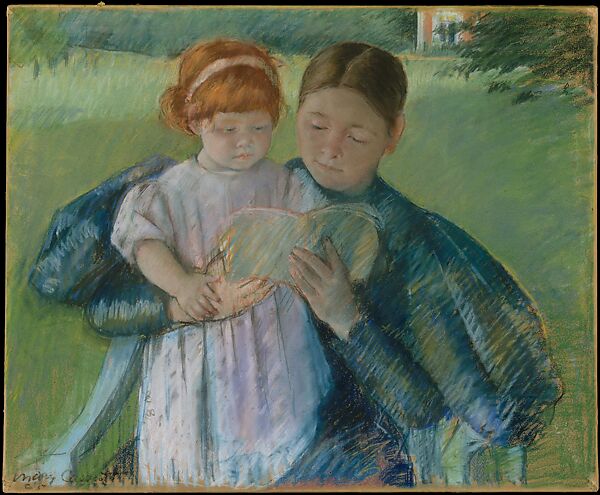 Mary Cassatt, Nurse Reading to a Little Girl, 1895 via The Met