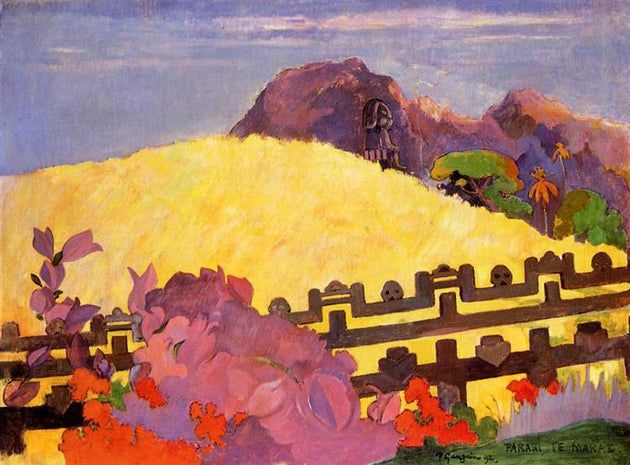 Paul Gauguin, Parahi te Marae (The Sacred Mountain), 1892 via WikiArt/Public Domain