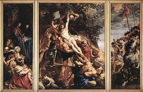 Peter Paul Rubens, The Elevation of the Cross, 1610–1611 via Wikipedia/Public Domain
