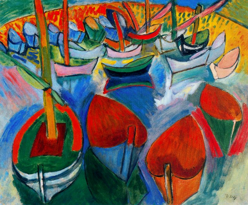 Raoul Dufy, Boats at Martigues, 1908 via Artchive