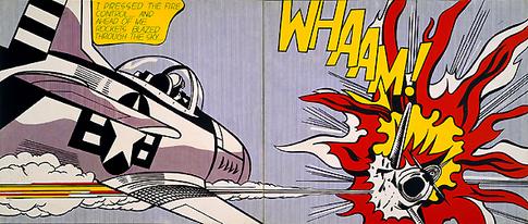 Roy Lichtenstein, Whaam!, 1963 via Wikipedia/Public Domain