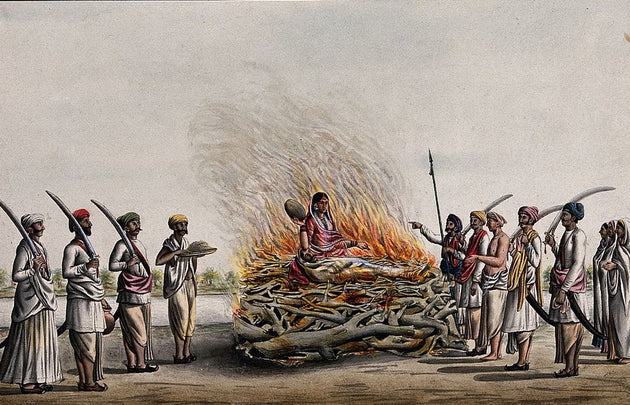 Hindu funerary ritual depiction via Choice Mutual