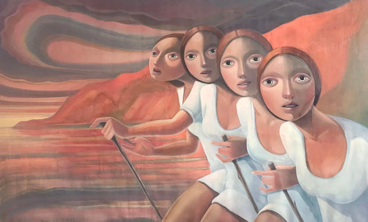 Tania Marmolejo, I Always Come Back Here, 2019, oil on canvas via Lyle O. Reitzel Gallery
