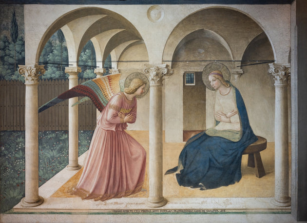 Fra Angelico, The Annunciation, 1440-45, Convent of San Marco, Florence via Wikipedia/Public 