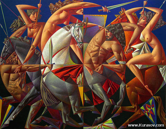 The Battle of Amazon and Centaurs by Georgy Kurasov, 2013, image courtesy of GK studio