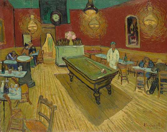 Van Gogh, The Night Cafe, 1888 via Yale University Art Gallery/Wikipedia