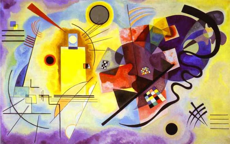 Wassily Kandinsky, Yellow-Red-Blue, 1925 via WikiArt/Public Domain