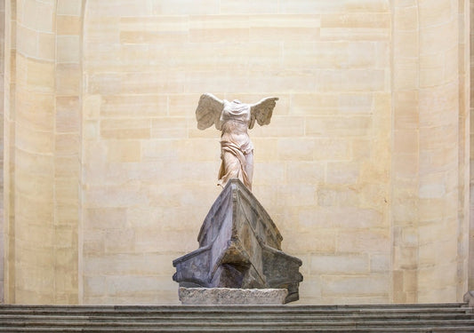 Unknown, Winged Victory of Samothrace, c. 190 BCE, marble, Louvre. Photo: muratart via Shutterstock via My Modern Met