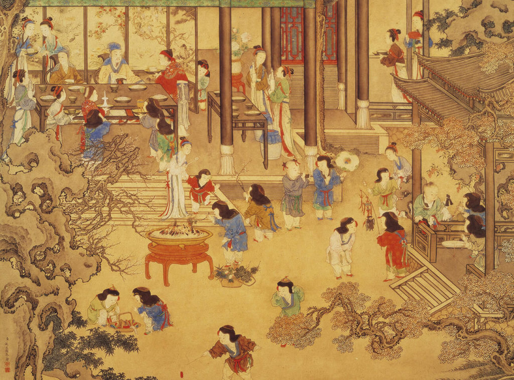 Yao Wenhan, Joyous Celebration at the New Year, Qing dynasty, 18th century.